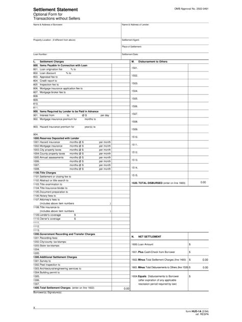 Pdf Fillable Hud 1 Form Printable Forms Free Online