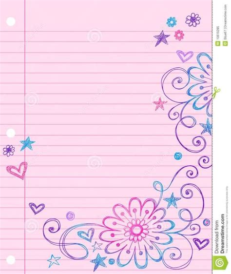 Cute Printable Notebook Paper Free Download In 2020 Table Of Contents