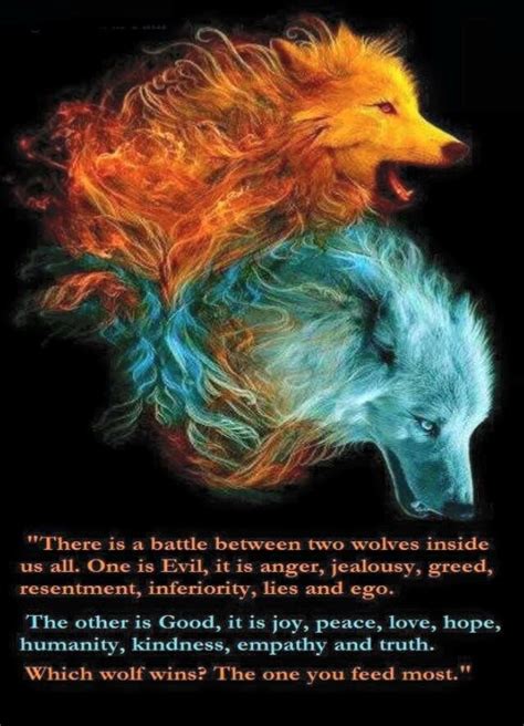 Which Wolf Wins The One You Feed The Most Wolf Quotes Wisdom Quotes