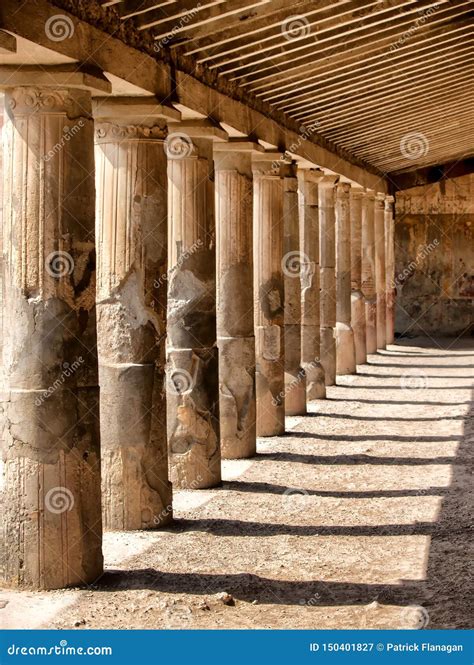 Stone Pillars From An Ancient Era Stock Image Image Of Shadows Close