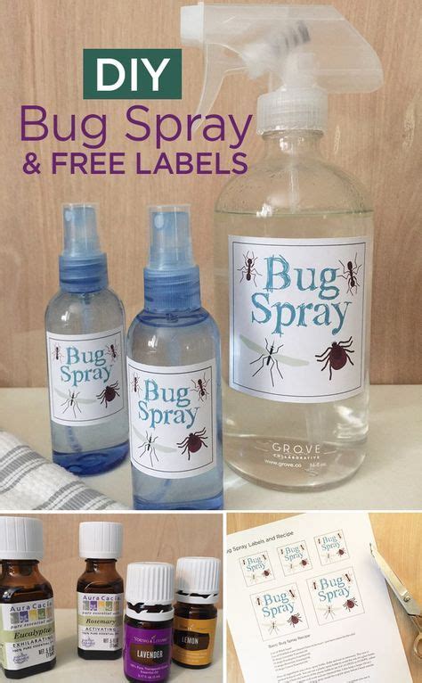 Diy Bug Spray Recipe With Essential Oils And Free Labels Diy Bug