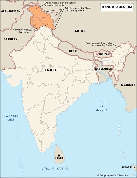 Kashmir On World Map
