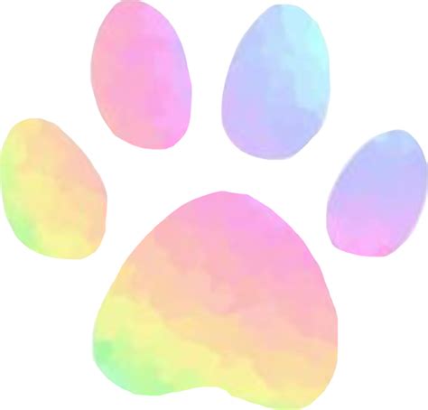 Download High Quality Paw Print Clipart Rainbow Transparent Png Images