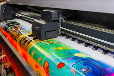 Large Format Printing Machine In Operation Industry Foto De Stock