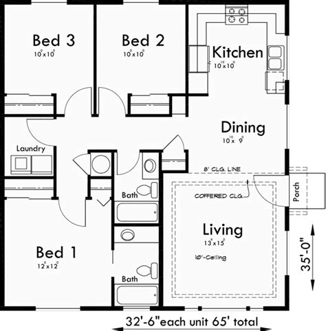 Best Single Story 3 Bedroom Duplex House Plans Modern – New Home Floor