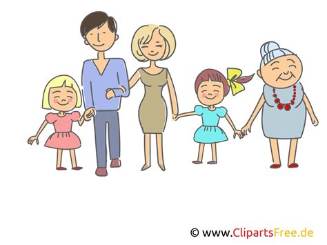 Glückliche Familie Clipart Illustration Bild