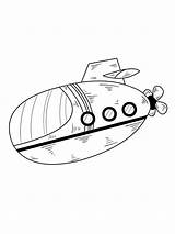 Submarine sketch template