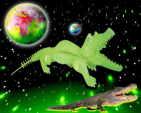 Alligator 3d Jigsaw Puzzle Glow In The Dark Construction Kit