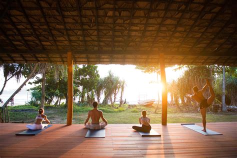 Beach Yoga Shala Outdoor Meditation Yoga Resorts Outdoor