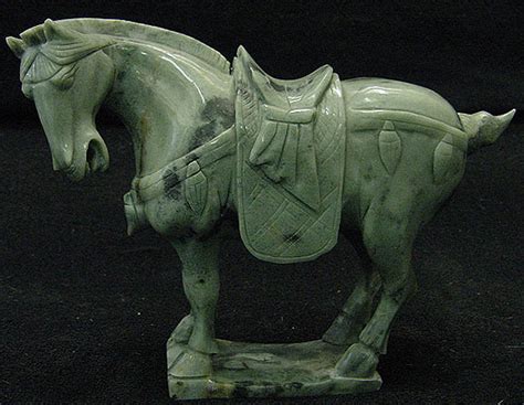 Jade War Horse Statue Lh3b