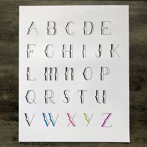 hand lettering alphabet