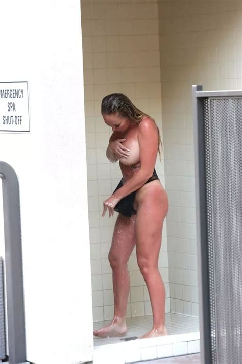 Aisleyne Horgan Wallace Goes Topless As She Strips Almost Completely