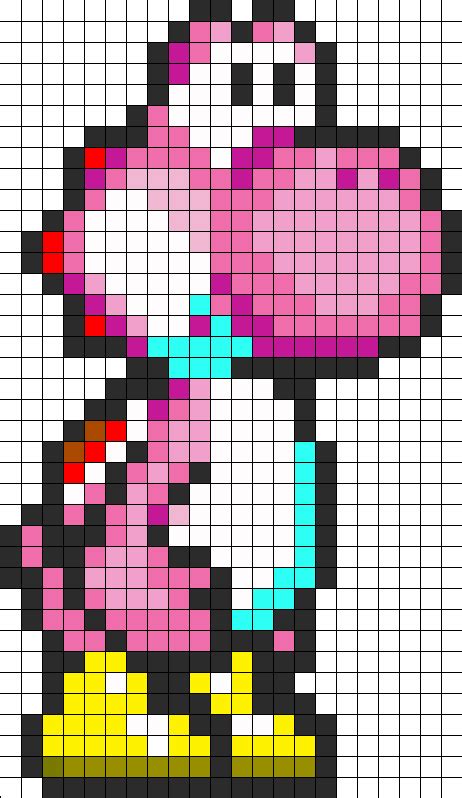 Pink Yoshi Ds Pixel Art Grid Pixel Art Pattern Yoshi