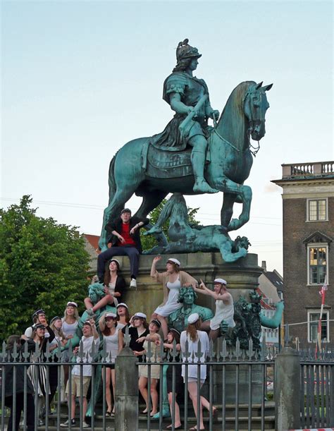 Equestrian Statue Of Christian V In Copenhagen Denmark
