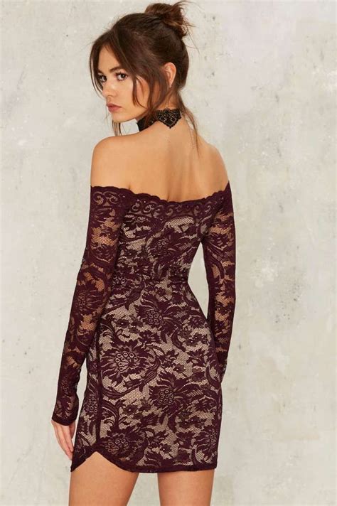 Barely There Lace Dress Clothes Cocktail Dresses Long Sleeve Lace