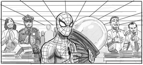 Storyboards Spiderman Storyboard Concept Art