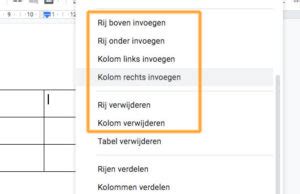 Kolommen En Rijen Toevoegen Of Verwijderen In Google Documenten