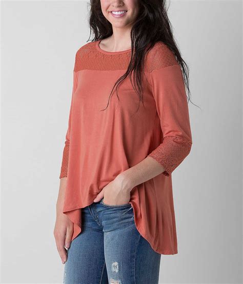 Red By Bke Pieced Top Womens Shirtsblouses In Burnt Sienna Buckle