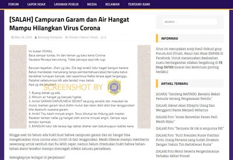 Check spelling or type a new query. SALAH Air Kelapa Muda, Jeruk Nipis, dan Garam Obat Covid ...