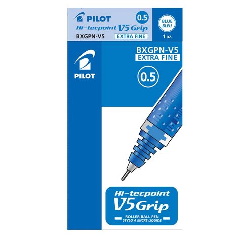Pilot Hi Tecpoint V5 Grip Rollerball Pen Blue Extra Fine 05 Mm