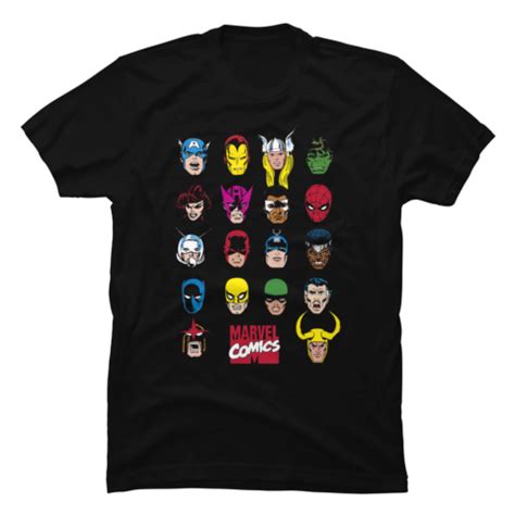 Marvel Comics Character Highlights | Marvel tshirt, Tshirt design men, Marvel