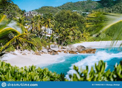 Beautiful Exotic Beach Anse Intendance At Seychelles Mahe Island