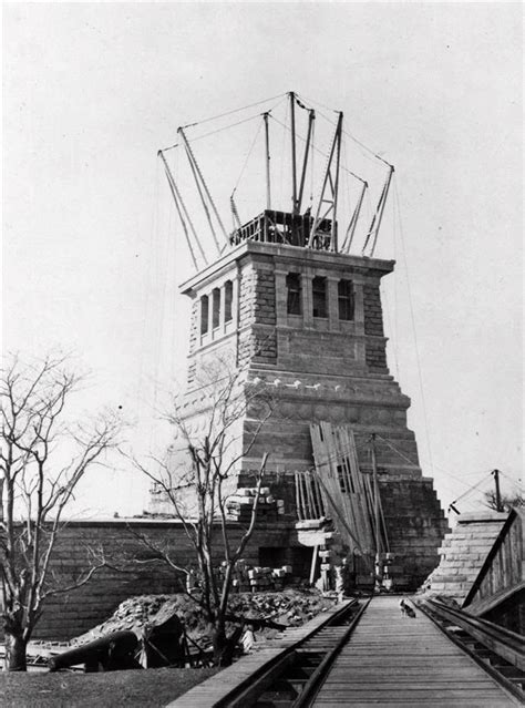 The Statue Of Libertys Pedestal In 1886 Awaiting Lady Liberty Which