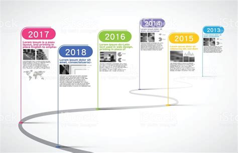 Milestones Company Timeline Infographic Vector History Calendar
