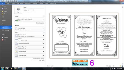 Download Undangan Pernikahan Siap Edit Word