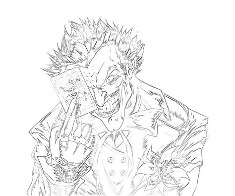 Batman Arkham City Joker Coloring Pages Sketch Coloring Page