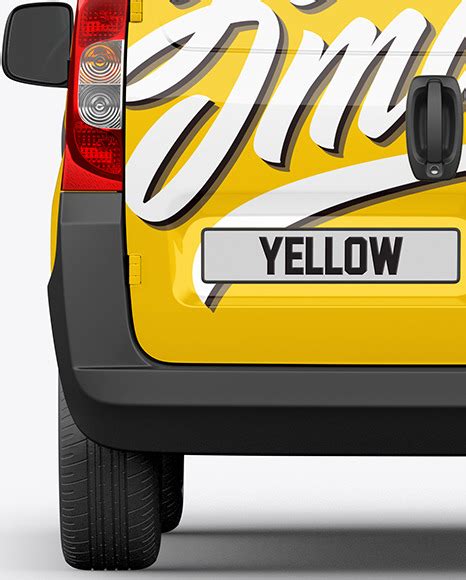Download Panel Van Mockup - Back View in Vehicle Mockups on Yellow Images Object Mockups