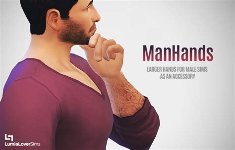 Larger Hands For Males Acc At Lumialover Sims Sims 4