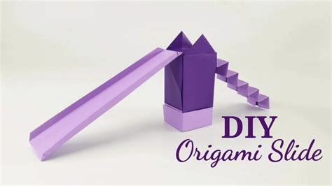 Diy Origami Paper Slide Origami Slide For Doll House Paper Craft