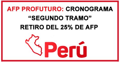Donde puedes realizar tus consultas o ingresar tu solicitud. Cronograma AFP Profuturo Segundo Tramo Retiro del 25% de AFP