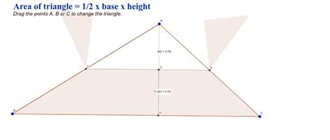 Area Of A Triangle 12 X Base X Height Geogebra