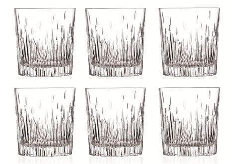European Modern Crystal Whiskey Glasses Fire Collection Set 6