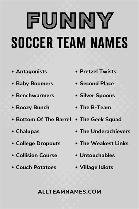 161 Best Soccer Team Names For Kids And Adults
