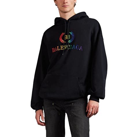 Get up to 70% off with free and fast shipping! Balenciaga Cotton Bb Hoodie in Black for Men - Lyst
