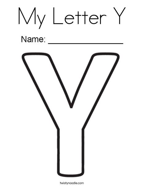 Keep your kids busy with these fun and creative templates. My Letter Y Coloring Page - Twisty Noodle