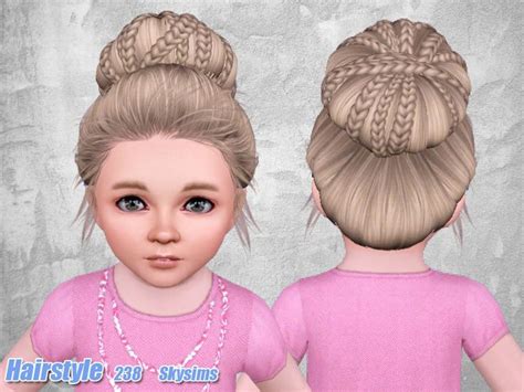 Skysims Hair Toddler 238 Sims Hair Sims Sims 3 Toddler Hair