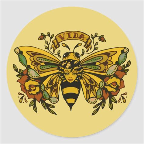 Bee Stickers 3000 Results Zazzle Bee Tattoo Traditional Tattoo