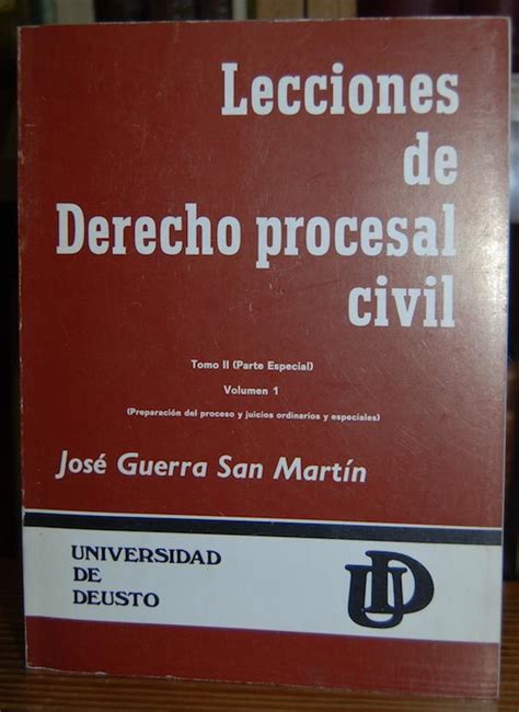 Lecciones De Derecho Procesal Civil Tomo Ii Parte Especial Volumen