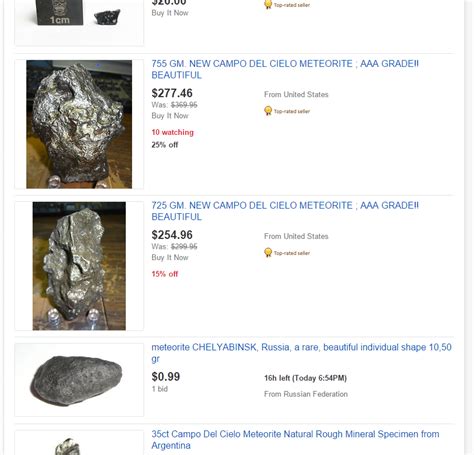 Ebay Meteorite