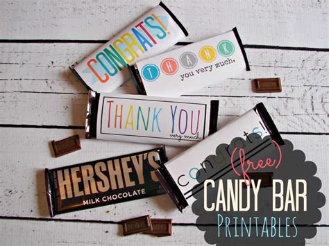 Free Candy Bar Wrapper Thank You And Congrats Printables A Girl