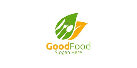 Healthy Food Logo Template For Restaurant Or Cafe By Denayunecs Codester