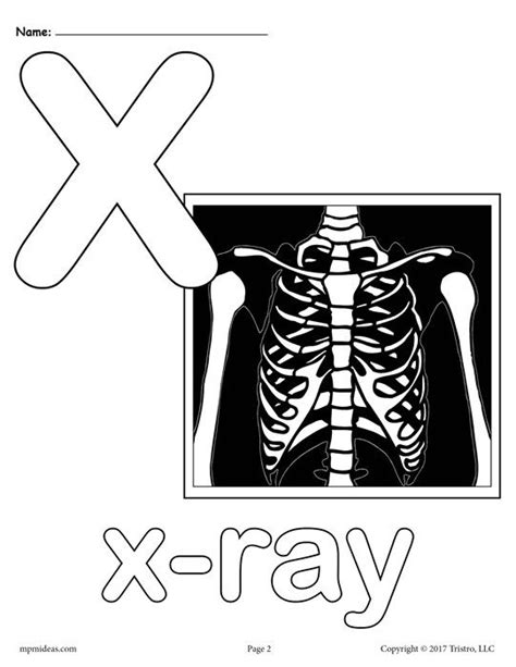 X Ray Printable Coloring Pages Alphabet Coloring Pages Alphabet