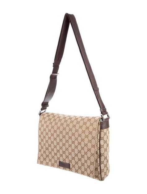 Gucci Gg Canvas Messenger Bag Bags Guc The Realreal
