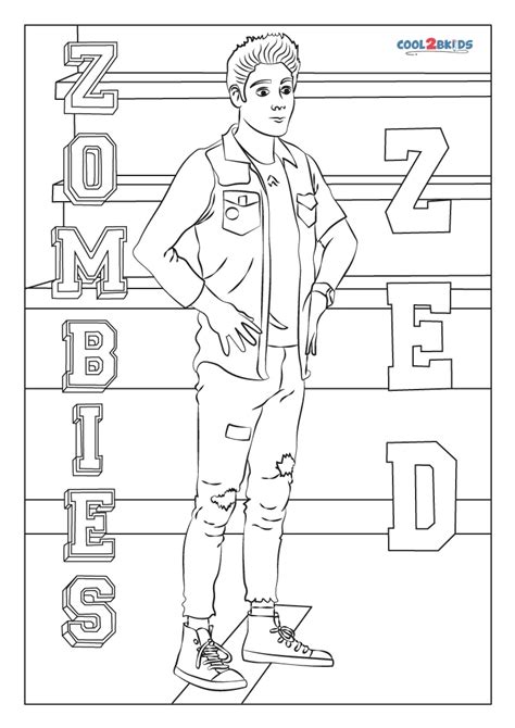 Free Printable Zed Zombies Coloring Pages