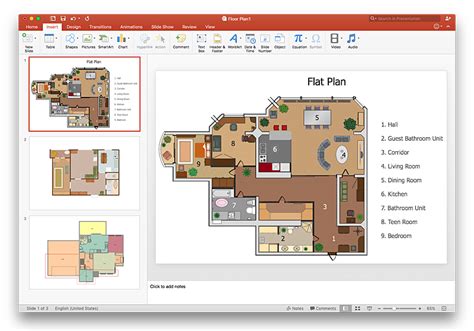 How To Make A Powerpoint Presentation Of A Floor Plan Using Conceptdraw