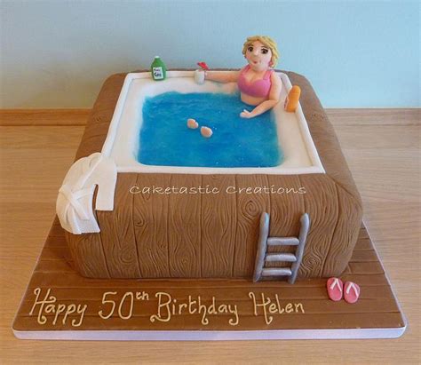 Hot Tub Birthday Cake Decorated Cake By Caketastic Cakesdecor